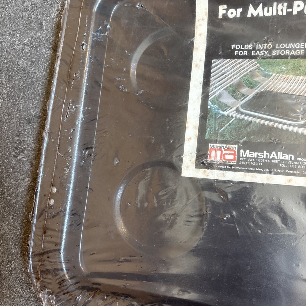 Vintage 1960s Marsh Allan Black Mid Century Serving Tray Lounger Fold-A-Table - Picture 3 of 12